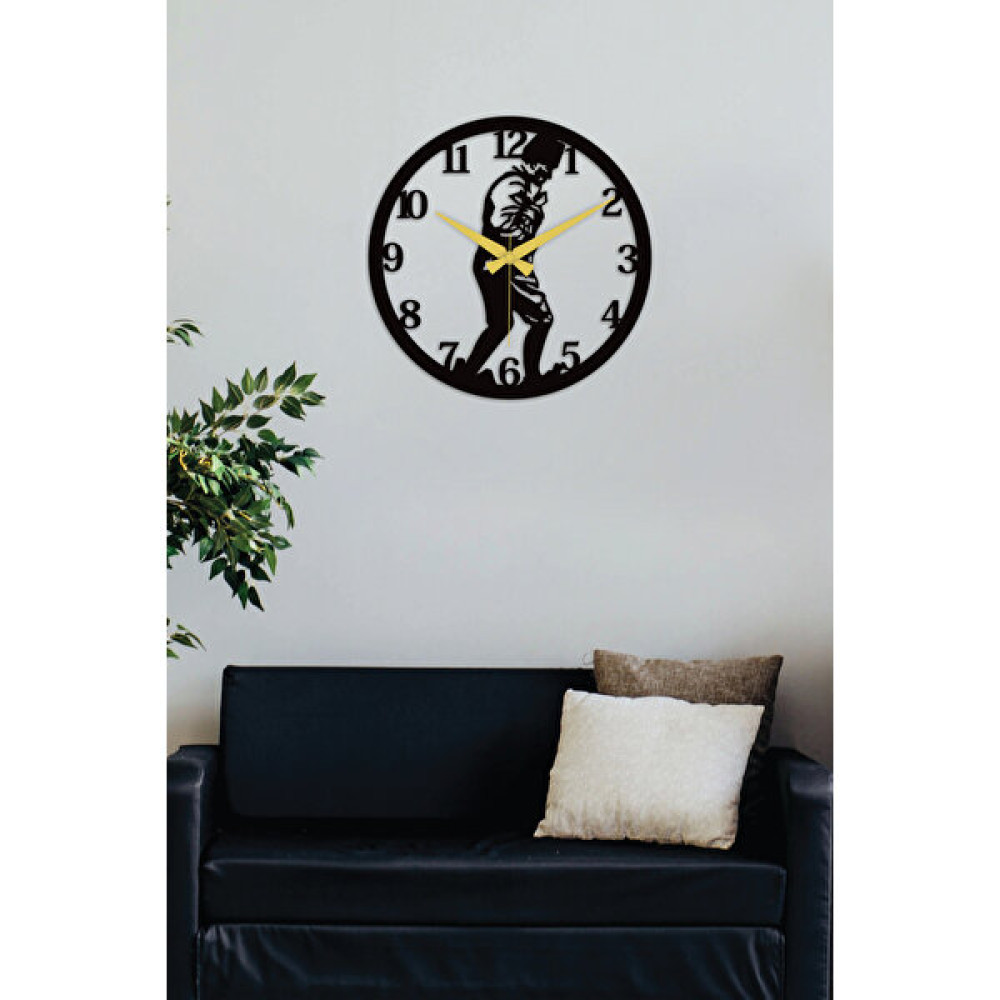 Gowpenart Dizayn Gowpenart Atatürk Kocatepe Metal Siyah Metal Duvar Saati - Ev & Ofis Saati - Hediyelik Saat - 60 x 60 cm Dekoratif Saat Fiyatı