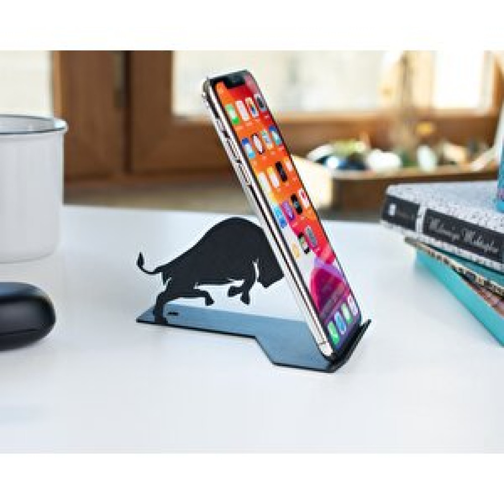 Gowpenart Masa Üstü Boğa Figürlü Metal Ergonomi̇k Telefon / Tablet Tutucu Stand 1,5 Mm Kalınlık Si̇yah Renk Cep Telefonu Araç Kiti Fiyatı