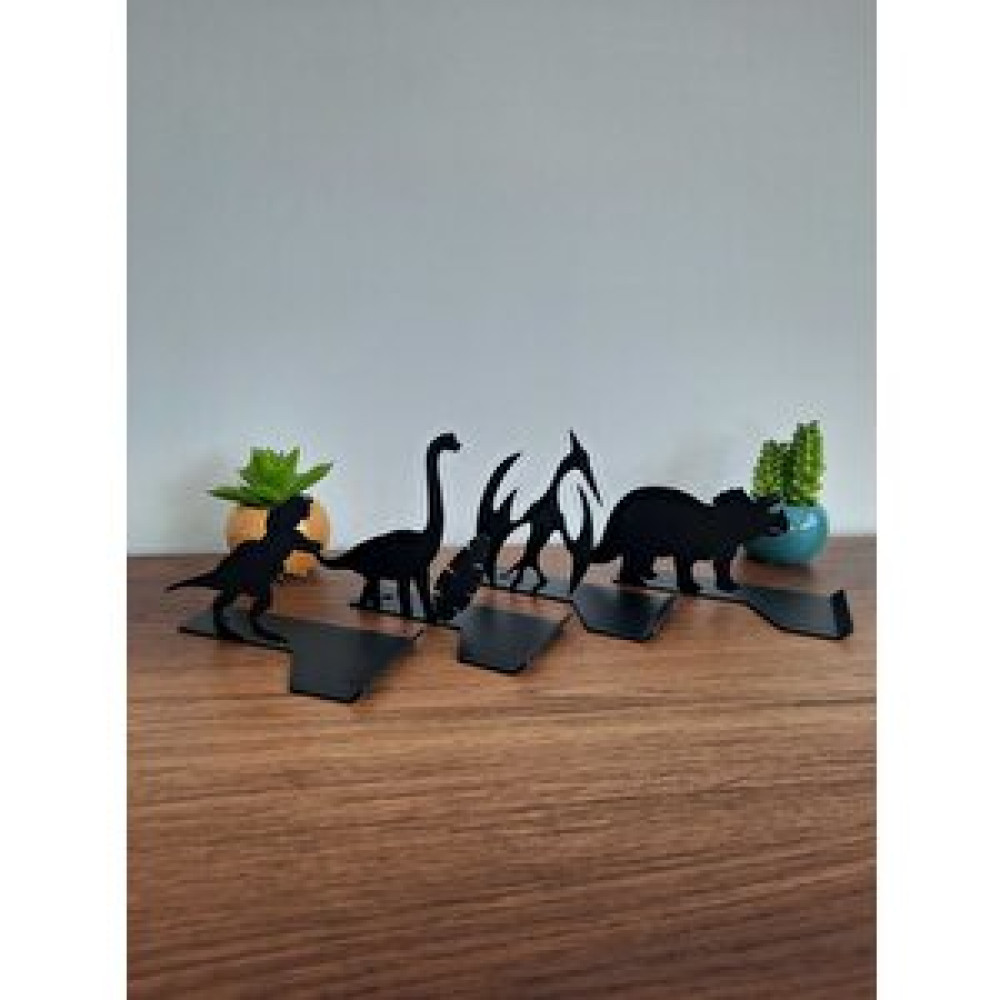 Gowpenart Masa Üstü Metal Ergonomik Siyah Telefon / Tablet Tutucu Stand Dinozor Figürlü 2'li Set Cep Telefonu Araç Kiti Fiyatı