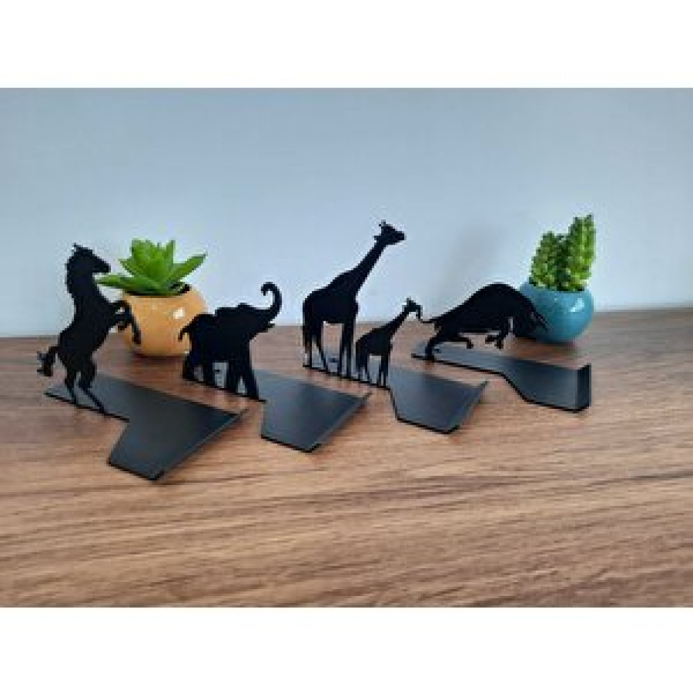 Gowpenart Masa Üstü Metal Ergonomik Siyah Telefon / Tablet Tutucu Stand Hayvan Figürlü 2'li Set Cep Telefonu Araç Kiti Fiyatı