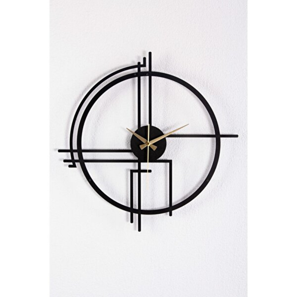 Gowpenart Querencia Metal Siyah Duvar Saati 1,5 mm Kalınlık - 50 x 50 cm Dekoratif Saat Fiyatı
