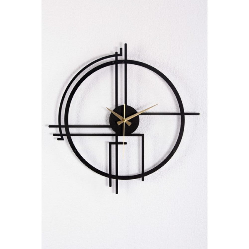 Gowpenart Querencia Metal Siyah Duvar Saati 1,5 mm Kalınlık - 60 x 60 cm Dekoratif Saat Fiyatı