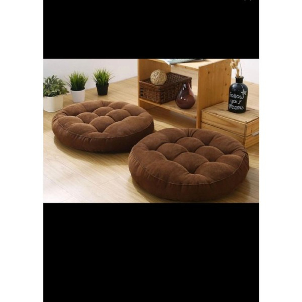 Gözdehome 2 Adet Yuvarlak Yer Minderi 65*65*10 Cm. Minder Kahverengi Salon & Oturma Odası Tekstili Fiyatı