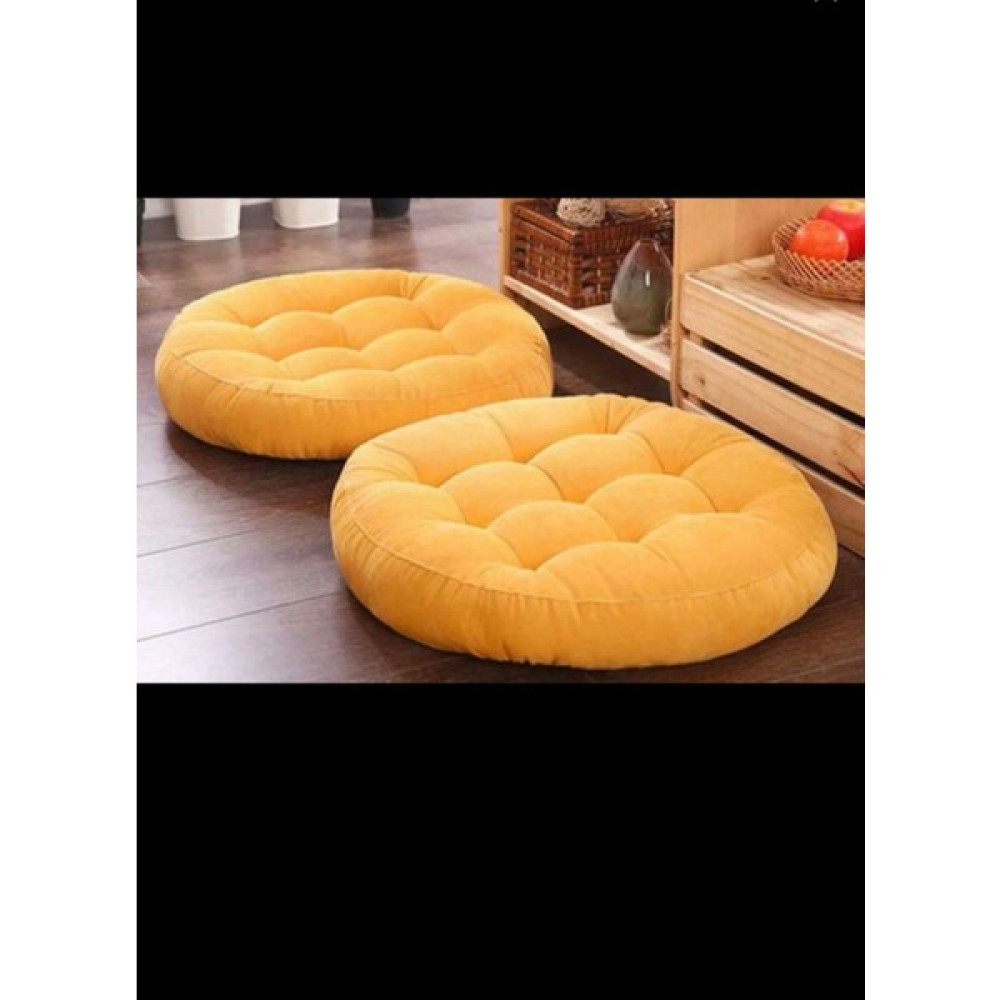 Gözdehome 2 Adet Yuvarlak Yer Minderi 65*65*10 Cm. Minder Sarı Salon & Oturma Odası Tekstili Fiyatı