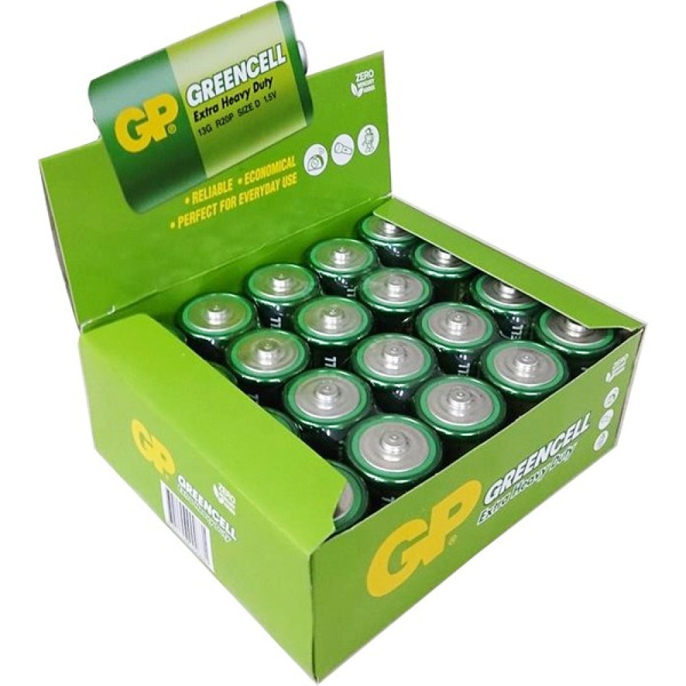 GP 20'li Greencel D Boy Kalın Çinko Karbon Pil (GP13G-2S20) Normal & Şarj Edilebilir Piller Fiyatı