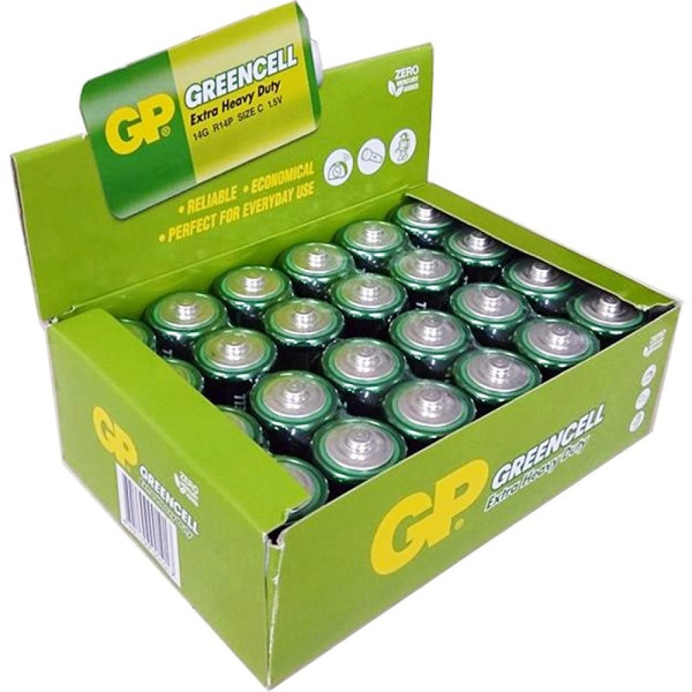 GP 24'lü Greencel C Boy Orta Çinko Karbon Pil (GP14G-2S20) Normal & Şarj Edilebilir Piller Fiyatı