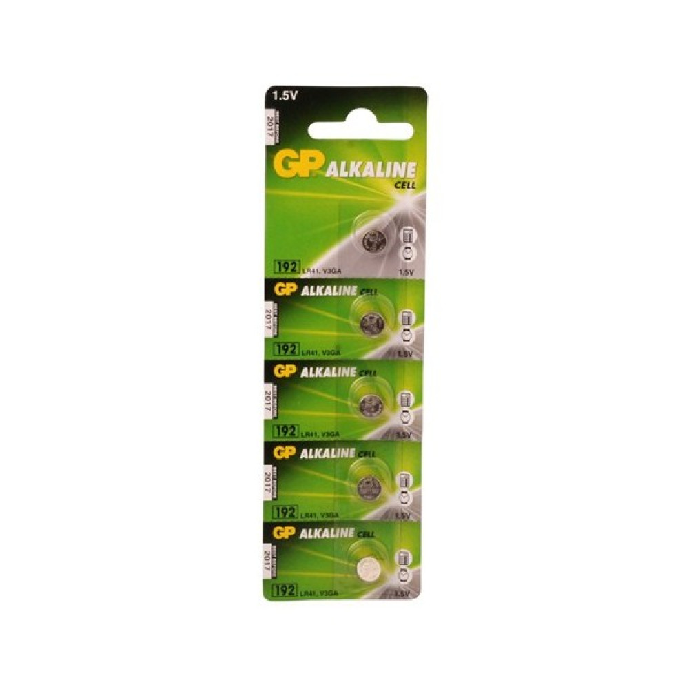 GP 5'li LR41 Alkalin Düğme Pil  (GP192-C5) Normal & Şarj Edilebilir Piller Fiyatı