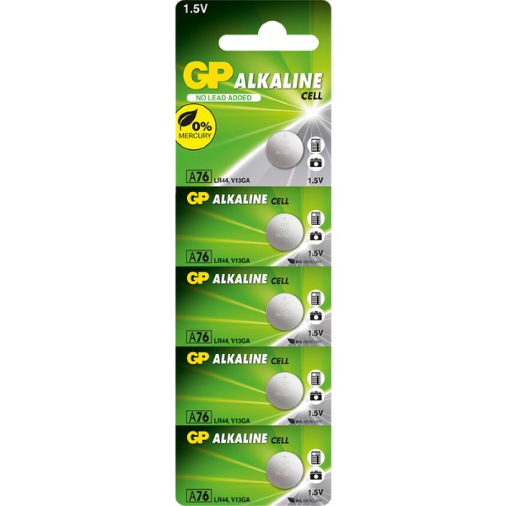 GP 5'li LR44 Alkalin Düğme Pil  (GPA76-C5) Diğer Fiyatı