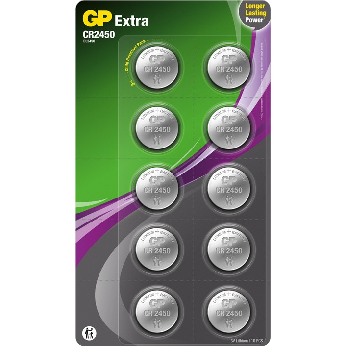 Gp Batteries Extra Cr2450 2450 Boy Lityum Düğme Pil, 3 Volt, 10'lu Kar Diğer Fiyatı