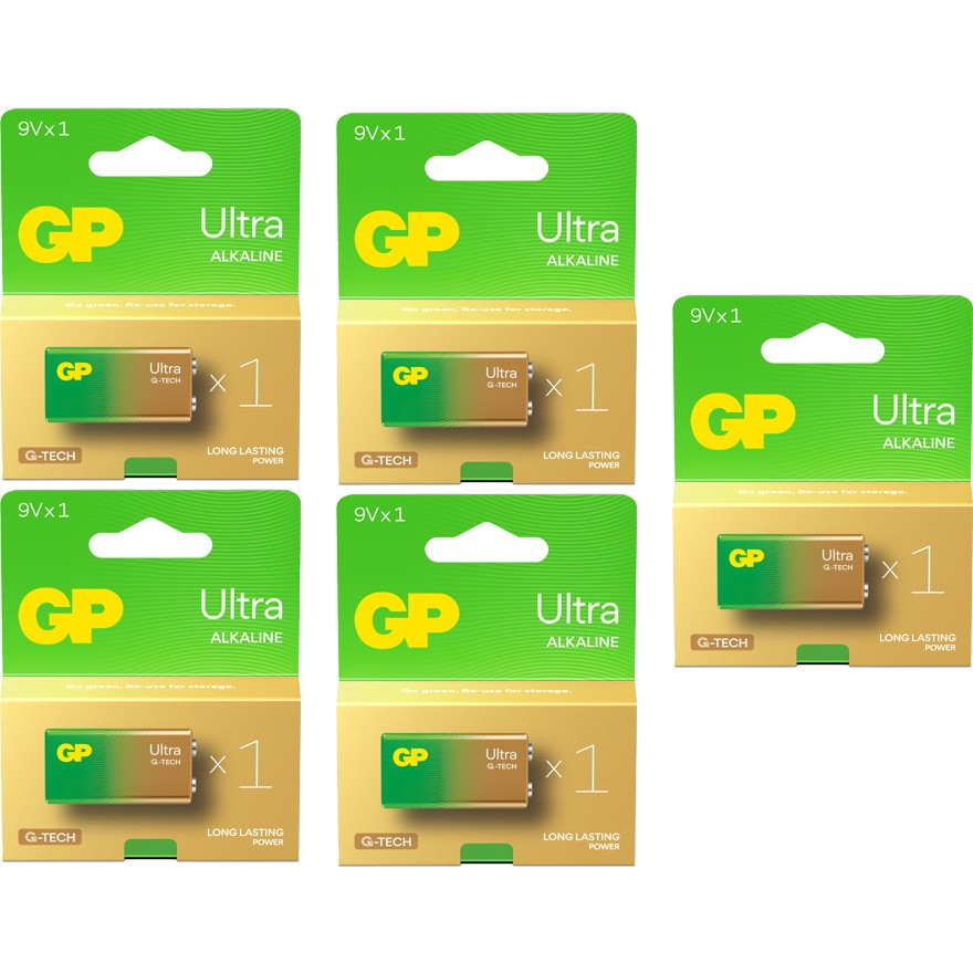 Gp Batteries G-Tech Ultra Alkalin 9V - 6LR61 Boy 9V 5 Adet Pil Normal & Şarj Edilebilir Piller Fiyatı