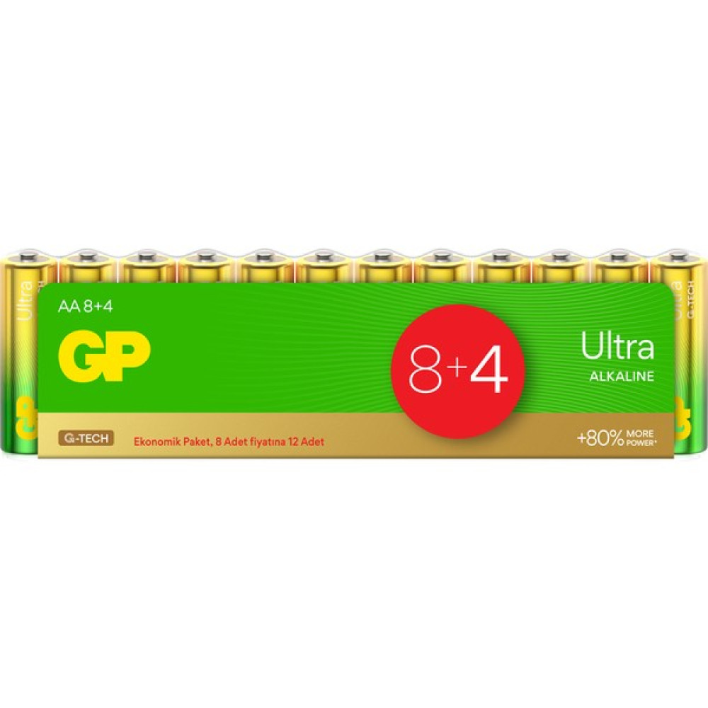 GP Batteries G Tech Ultra Alkalin Kalem Lr6 Aa Boy 1.5V Pil 12'li Shrink Kalem & Yazı Gereçleri Fiyatı