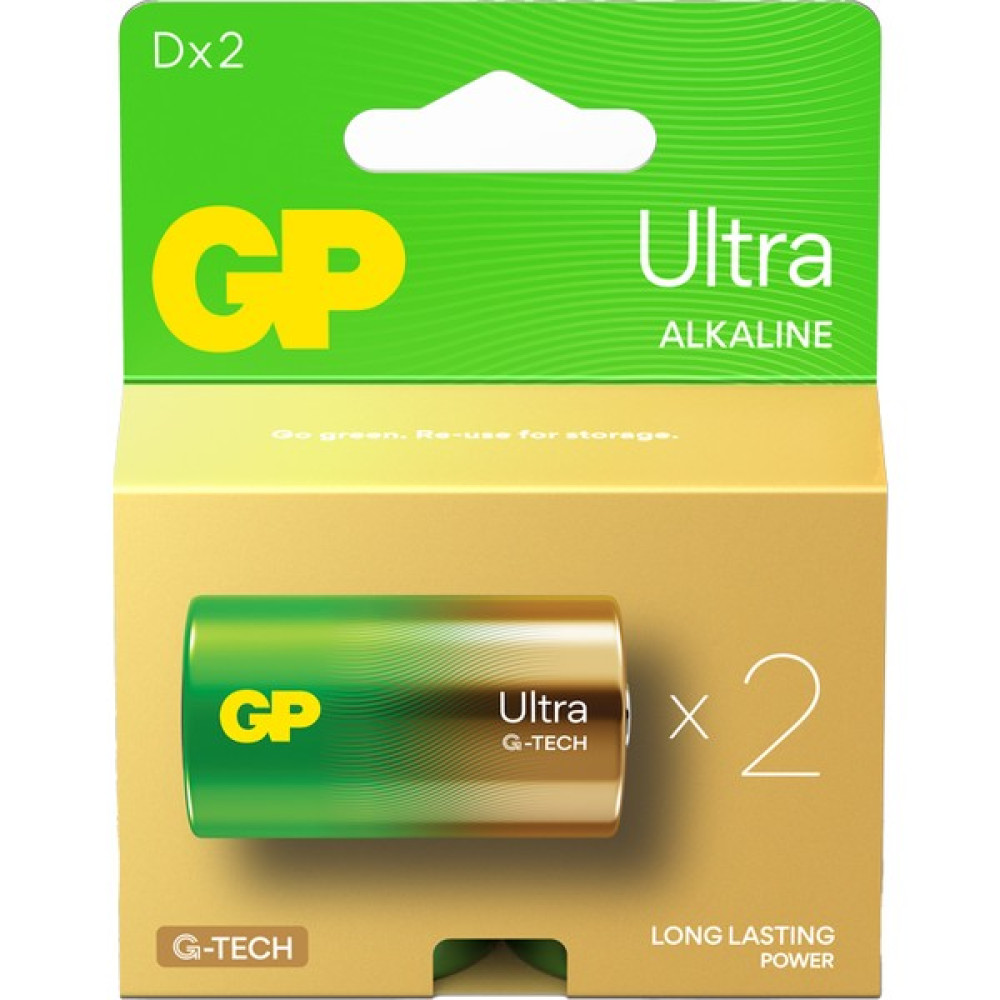 GP Batteries G-Tech Ultra Alkalin Kalın LR20 - D Boy 1.5V Pil 2'li Kart Diğer Fiyatı