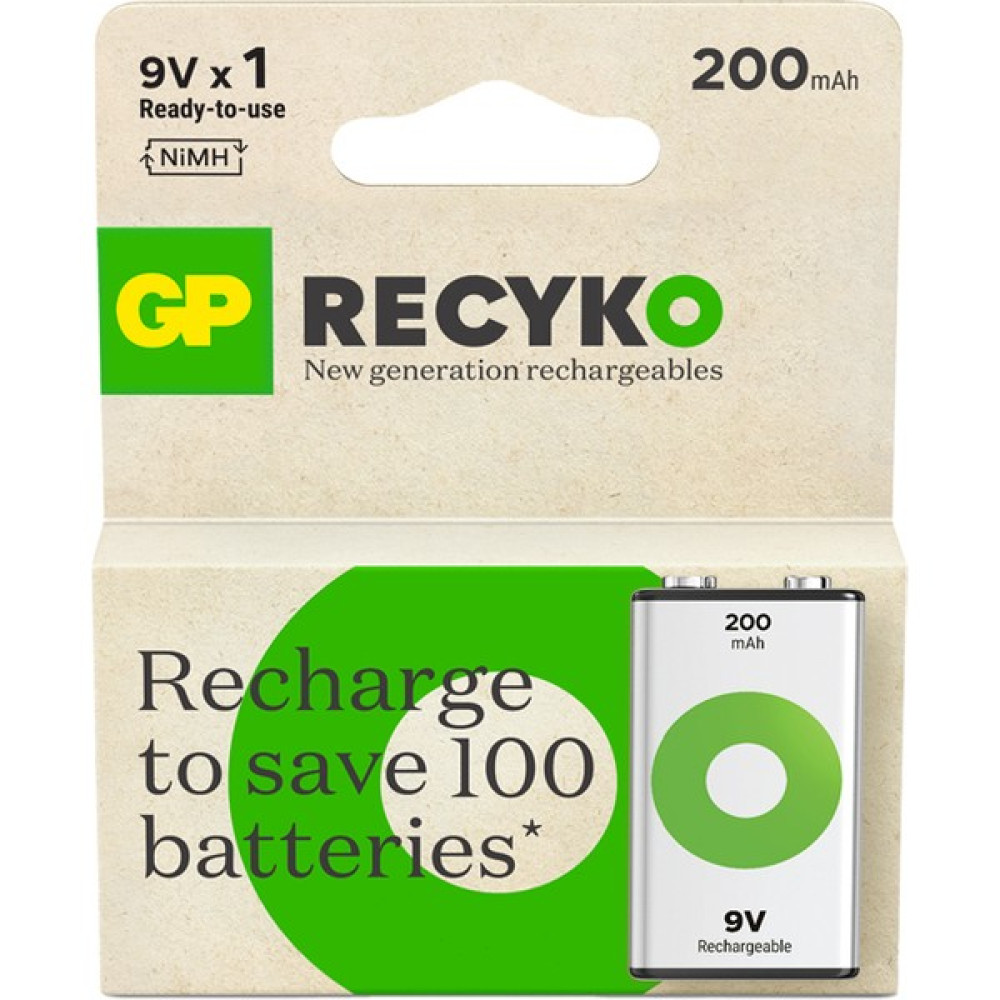 GP Batteries Gp Recyko 200 9V Boy Ni-Mh Şarjlı Pil 8.4 Volt Tekli Kart Diğer Fiyatı