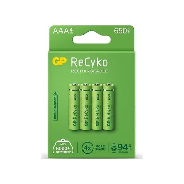 Gp Recyko 650 Mah R03 Aaa Şarjlı 4lü Ince Kalem Pil GP65AAAHCER21-2TLB2 Kalem & Yazı Gereçleri Fiyatı