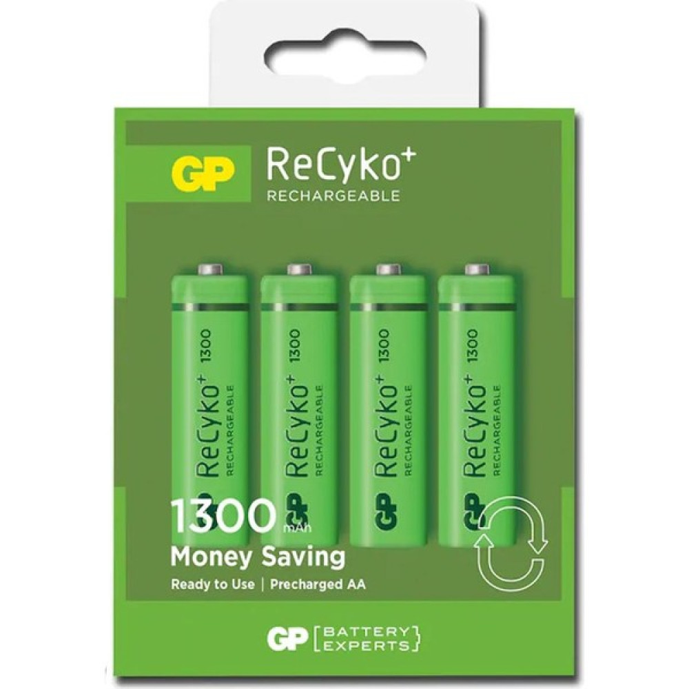 Gp Recyko Şarjlı Kalem Pil AA 1300 mAh 4'lü Normal & Şarj Edilebilir Piller Fiyatı