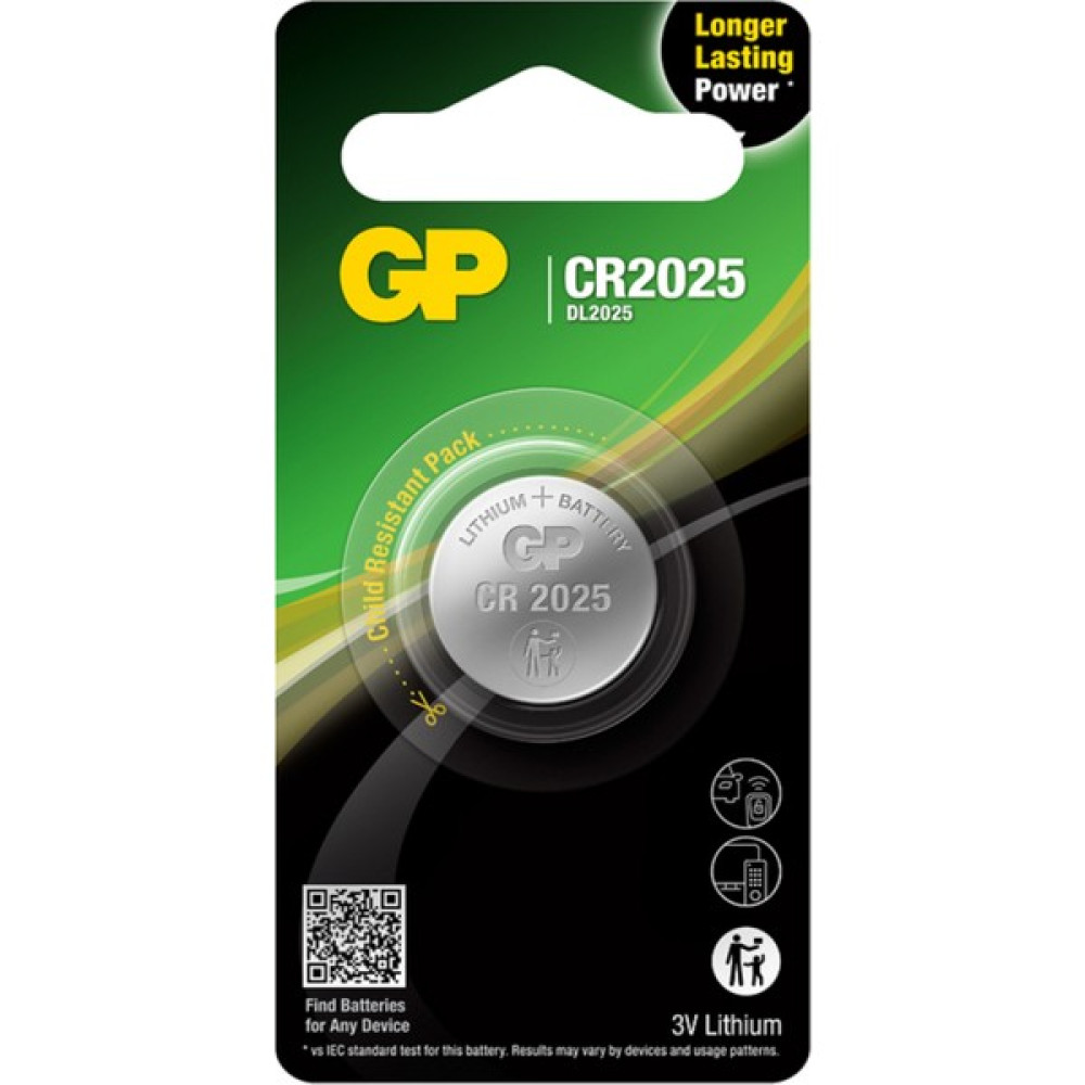 Gp Tekli CR2025 3V Lityum Düğme Pil  GPCR2025-U1 Normal & Şarj Edilebilir Piller Fiyatı