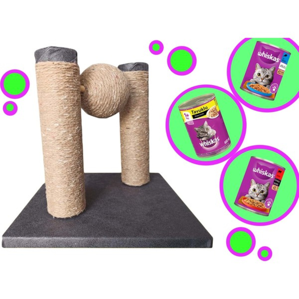 GPC Produciton Kedi Tırmalama Tahtası Fırfır Model 28CM Gri - Whiskas 400GR. Konserve Yaş Mama Evcil Hayvan Ürünleri Fiyatı