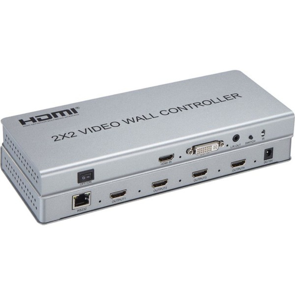 Gplus FHDVW242 2x2 Video Wall Controller Işlemci Full Hd 60 Hz Duvar Ekran Cctv Dvr Nvr Pc Notebook Çoklu Monitör Ekran Genişletici Profesyonel Switch Seri & Paralel Kablo Fiyatı