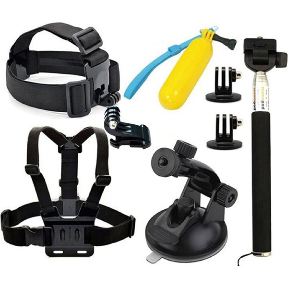 Gplus ST009 9 Parça Tüm Sjcam SJ4000 Eken H9R Gopro 11 Hero 10 Aksiyon Kameralarla Uyumlu Başlangıç Seti Aksiyon Kameralar Fiyatı