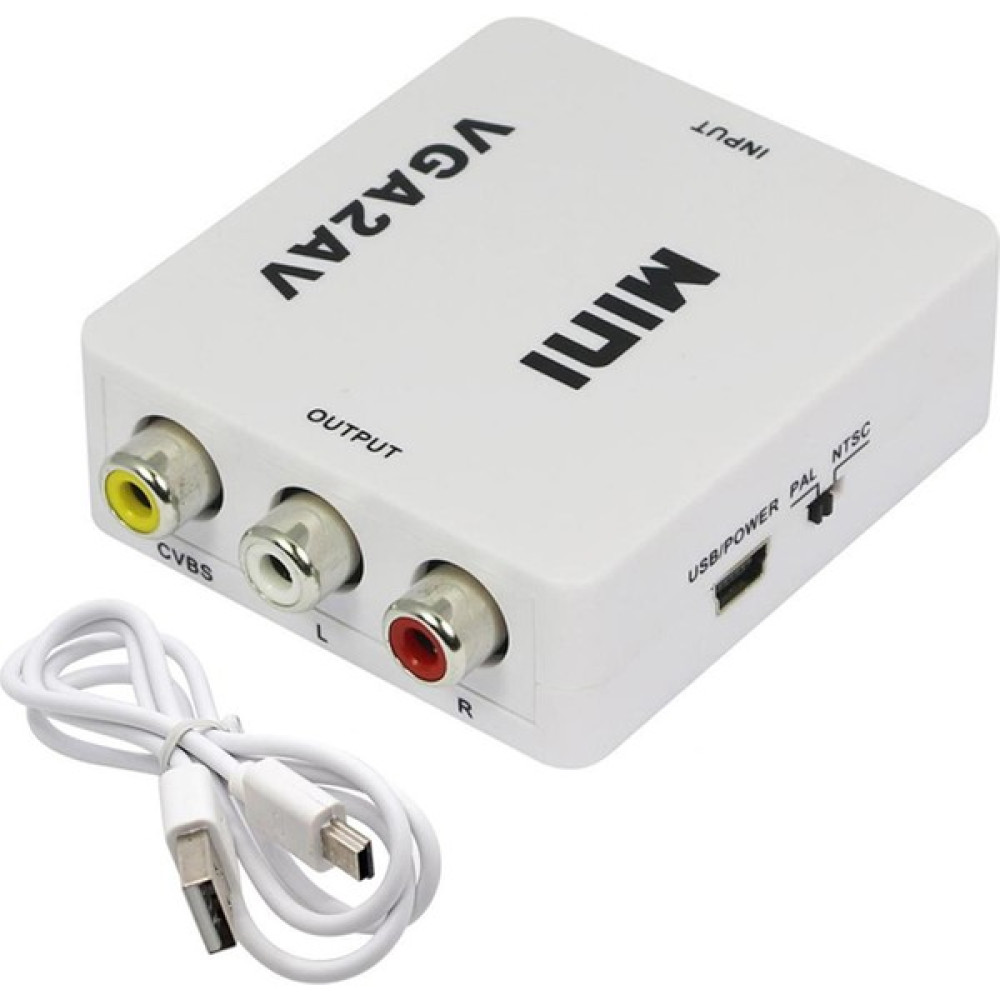 Gplus VGA2AV VGA Rca Av Dönüştürücü Çevirici Mini Audio Switch Bilgisayar Çevirici ve Adaptörü Fiyatı