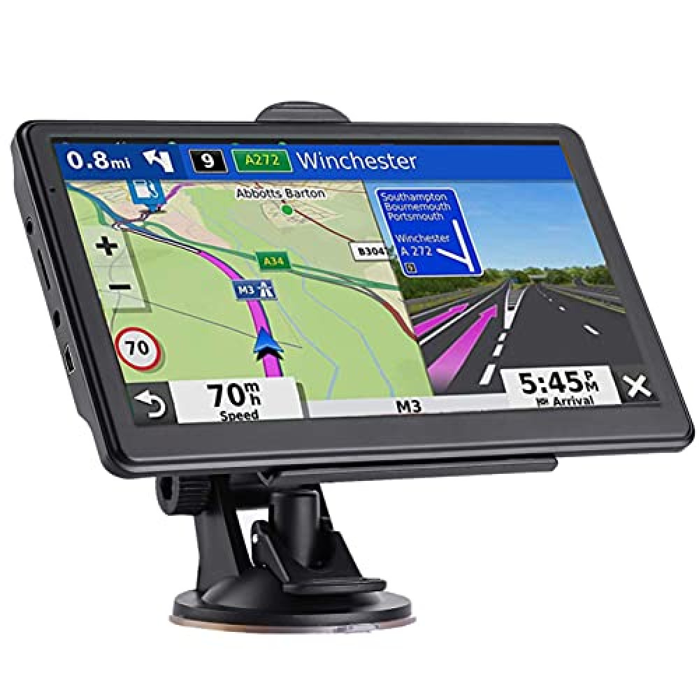 GPS Navigator for Car, Latest 2025 Map 7 inch Touch Screen GPS for Car 256-16GB, Voice Turn Direction Guidance, Speed and Red Light Warning, Pre-Installed North America Lifetime map Free Update Car Video & Navigation Devices Fiyatı