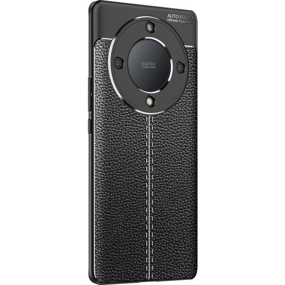 Grabono Huawei P60 Pro Kılıf Deri Silikon Görünümlü Premium Kılıf - Siyah Cep Telefonu Kılıfı Fiyatı