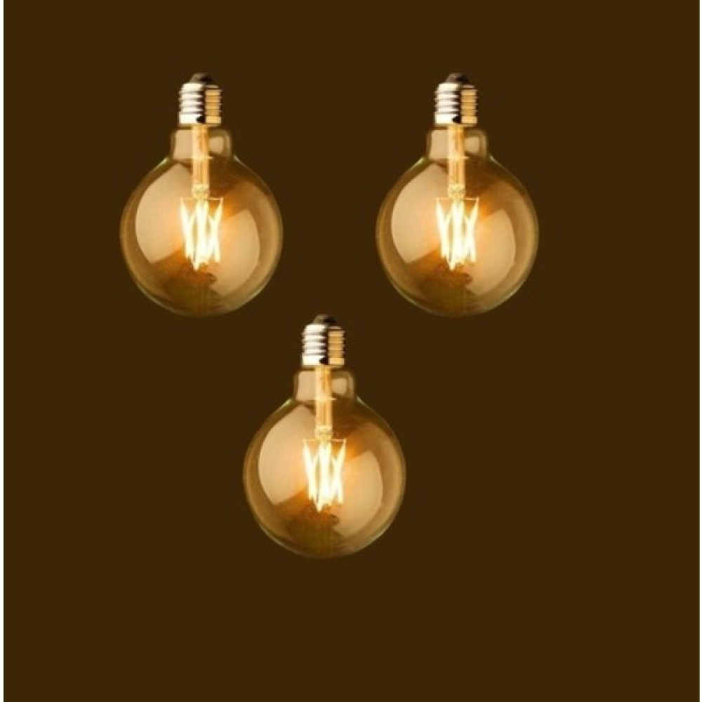 Grafen Rustik Edison Led Ampül E27 Duy G95 Glop Model 3 Adet 4 Watt Led Aydınlatmalar Fiyatı