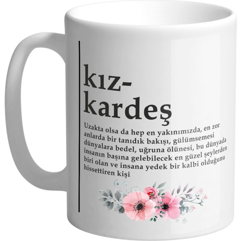 Grafilli Design Kişiye Özel Kız Kardeş Özel Kupa Bardak Fincan / Bardak / Kahve Takımı Fiyatı