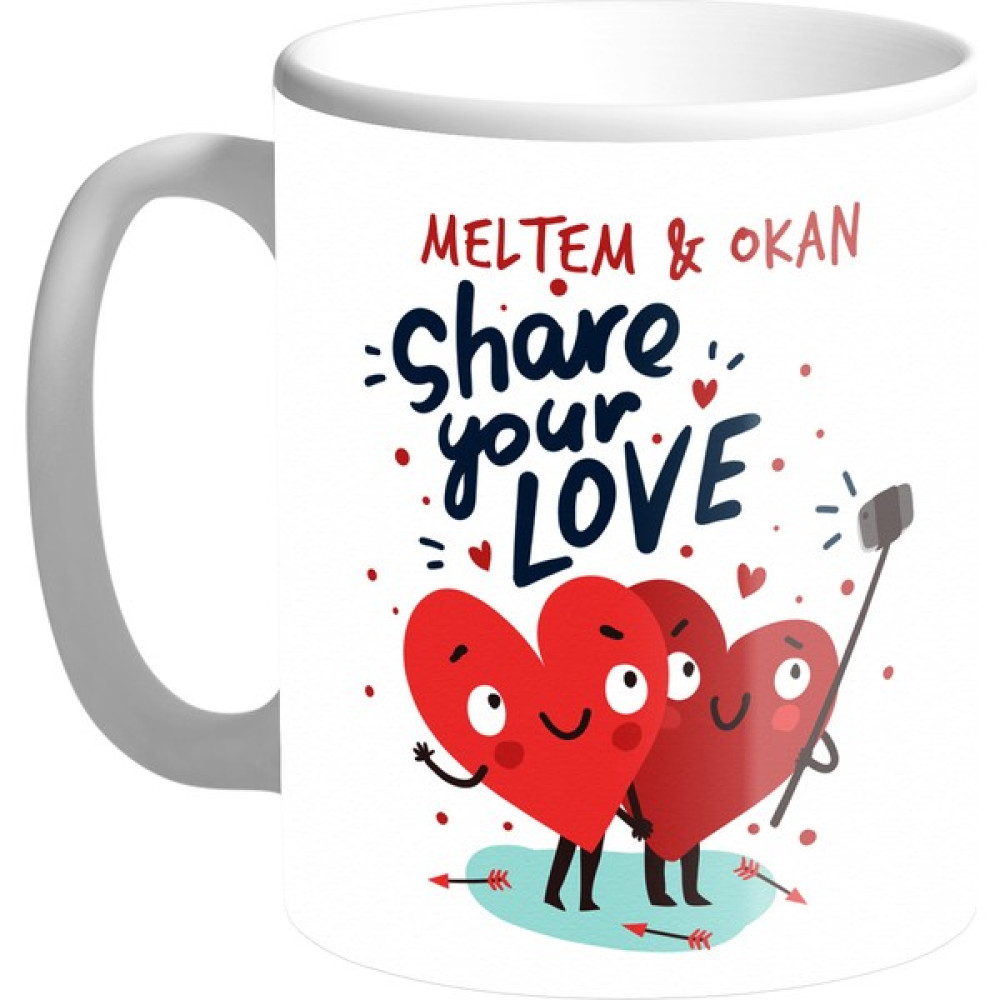 Grafilli Design Kişiye Özel Sevgililere Özel Kupa Bardak 01 Fincan / Bardak / Kahve Takımı Fiyatı