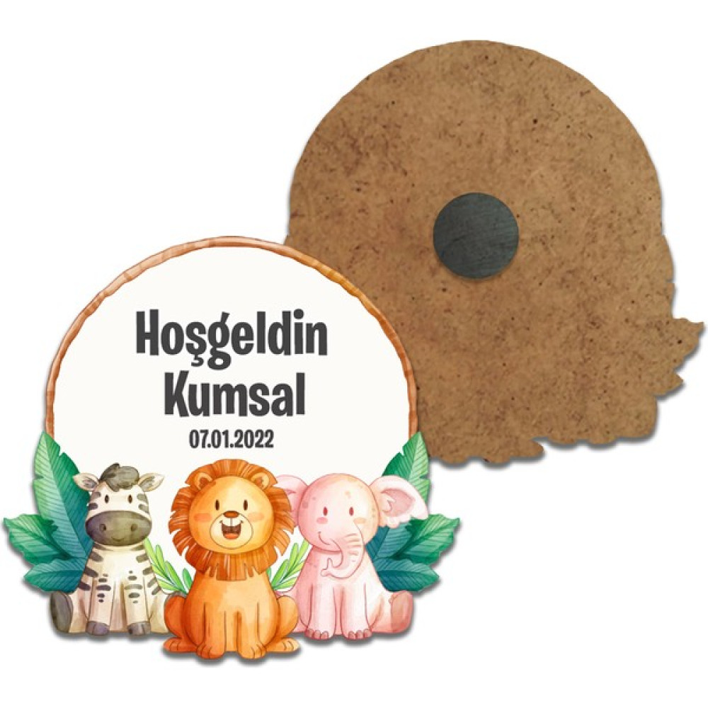 Grafilli Design Kişiye Özel Tasarım Sevimli Dostlar Baskılı Bebek Magnet(10 Adet) 02 Anne, Bebek Fiyatı