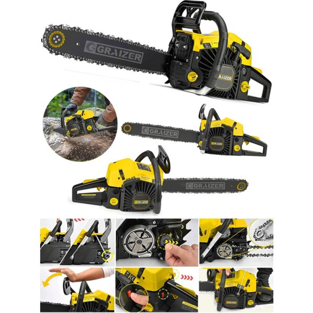 Graizer Alman Benzinli Ağaç Odun Dal Kesme Testeresi Makinesi S-6200-TURBO Oto Boyaları Fiyatı