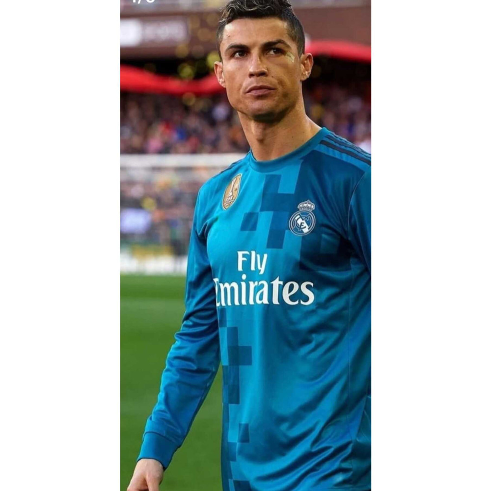gran coupe Real Madrid Cristiano Ronaldo 2017 2018 Okyanus Yeşili-turkuaz Şampiyonlar Ligi Deplasman Forması S Beden Erkek Forma Fiyatı