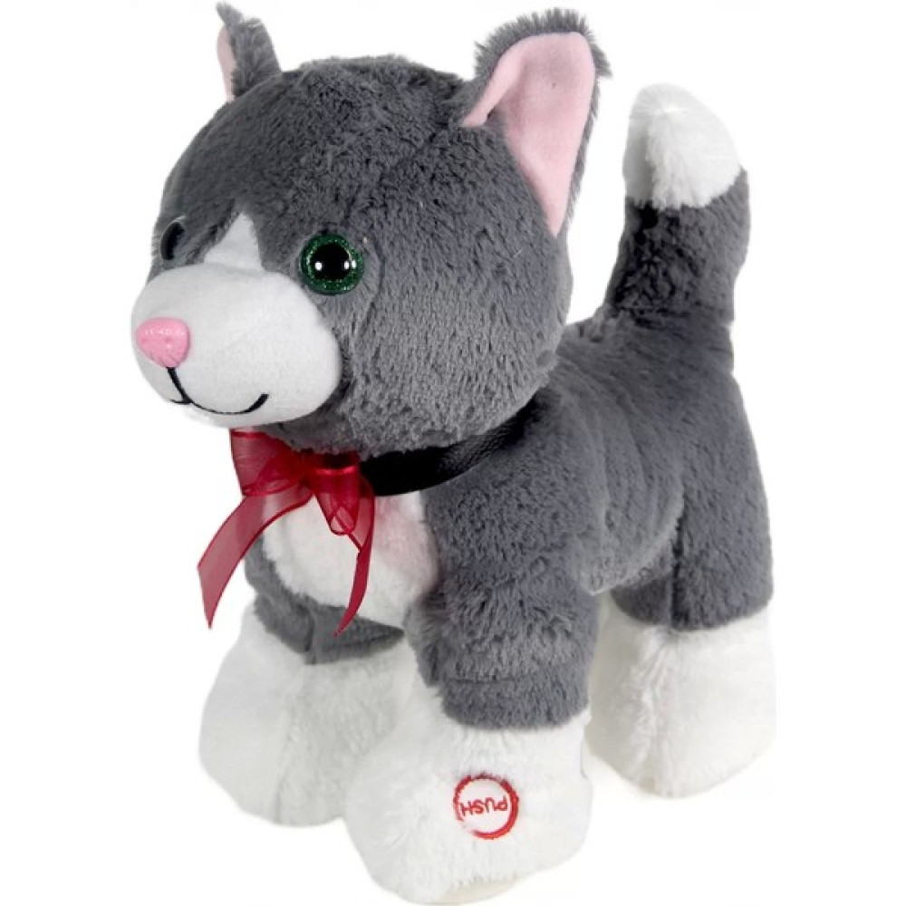 Gran Toys Peluş Sesli Kedi 33 cm - 0315 Gri Peluş Oyuncaklar Fiyatı