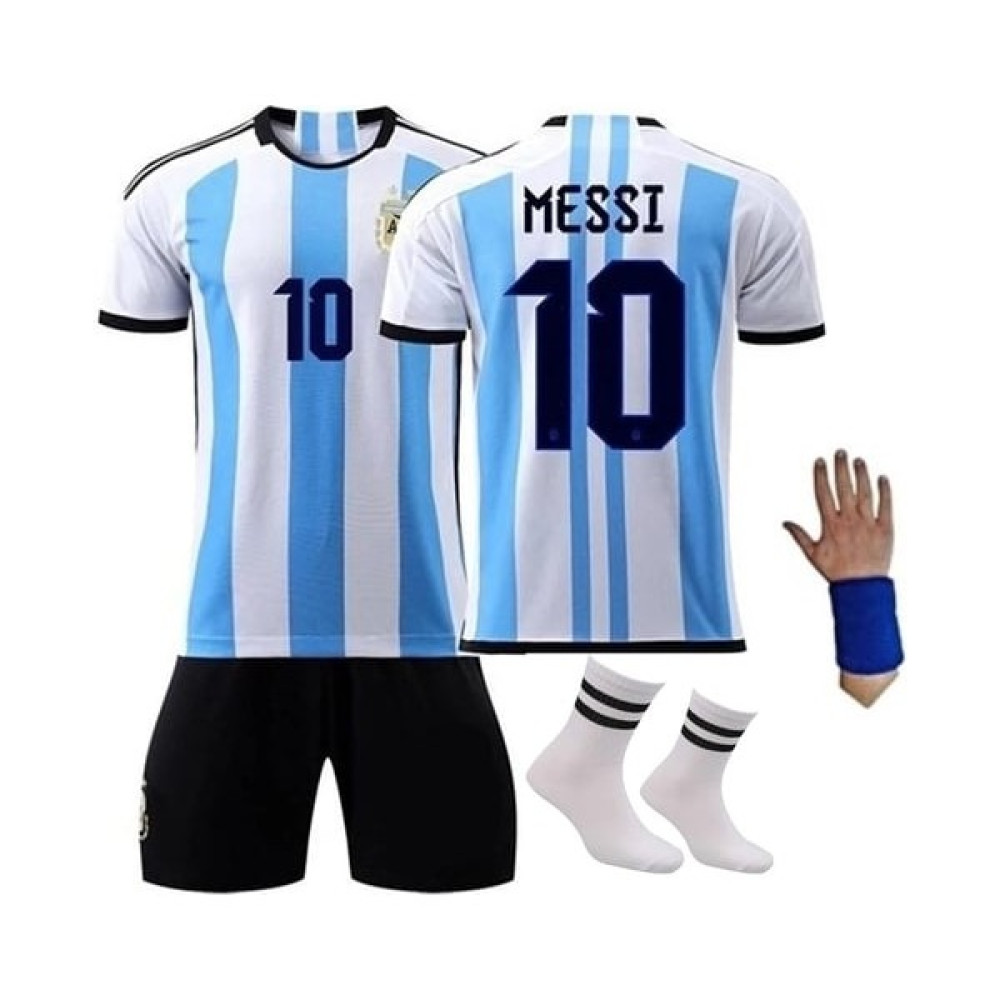 Grancoupe Messi Arjantin Dünya Kupası Yeni Sezon 3'lü Çoçuk Futbol Forma Seti Futbol Malzemeleri Fiyatı