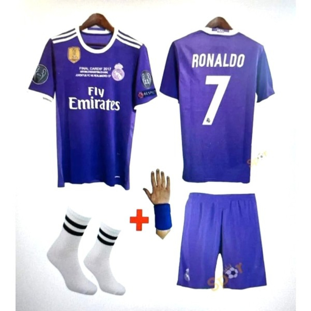 Grancoupe Real Madrid Cristiano Ronaldo 2017/18 Sezon Turkuaz Mavisi Çocuk Futbol Forması 4'lü Set Futbol Malzemeleri Fiyatı