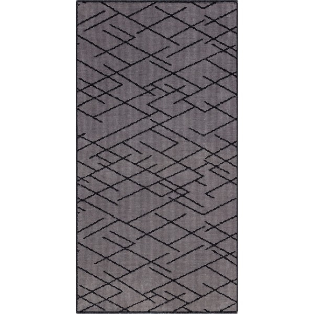 Grand Hedef Halı Iskandinav Desenli Yolluk Yıkanabilir Şönil Halı Saçaklı Kaymaz Taban Kilim Yeni Model Gri - 120 x 400 cm - Gri - Antrasit Salon Halısı Fiyatı