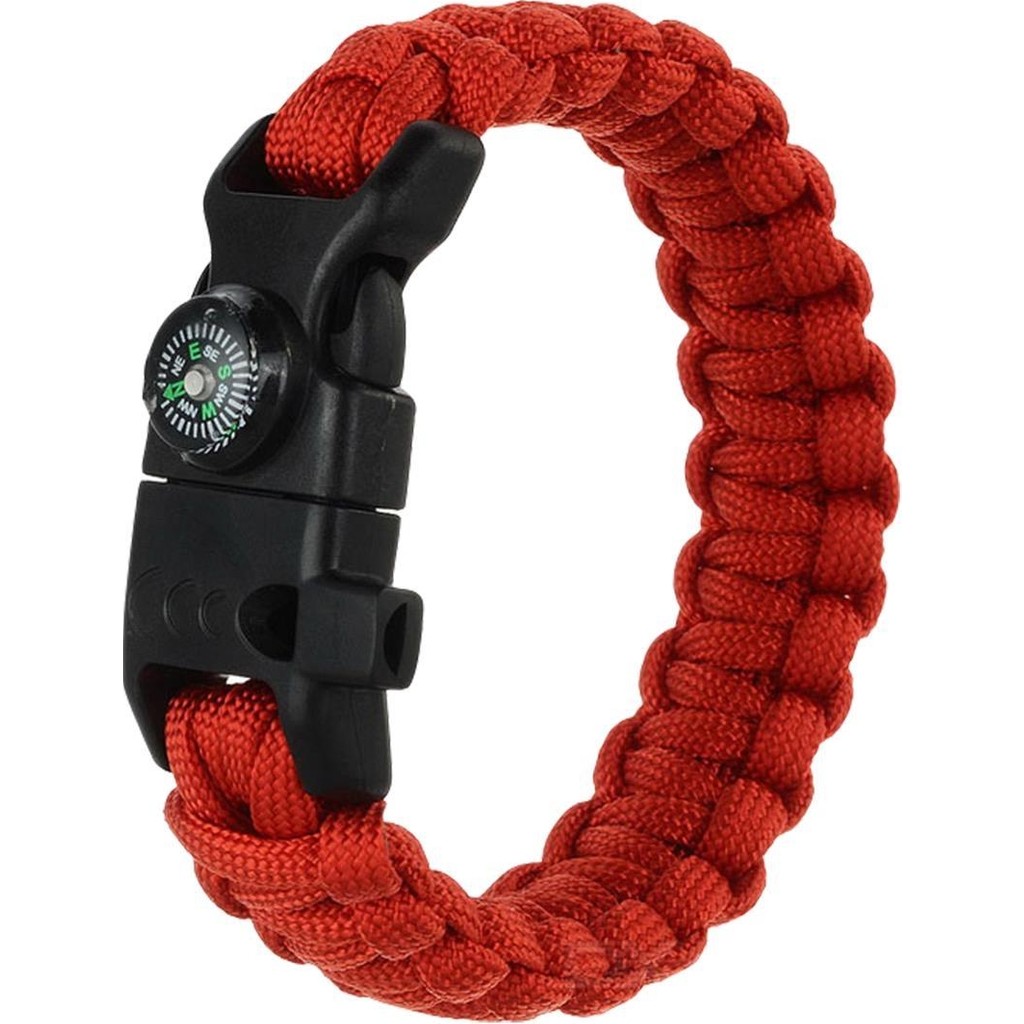 Grand Wolf Gwfpbk - 4 Fonksiyonlu Paracord Bileklik - Standart - Kırmızı Kondisyon Aletleri Fiyatı