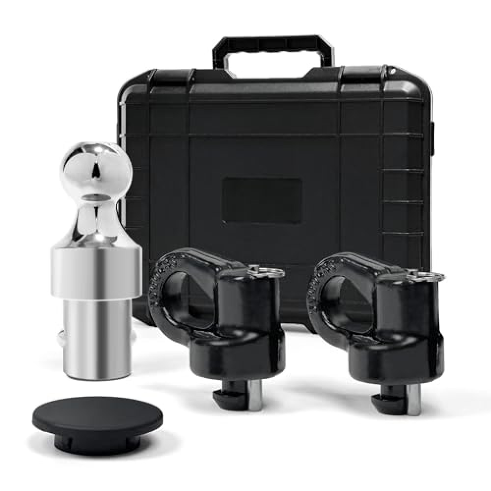 Grandroad auto 60692 Puck System Gooseneck Hitch Ball Kit, 2-5/16“ 38,000 Lbs GTW Ball Compatible with 2013-2024 Ford F250 F350 F450, 2016-2024 Chevrolet Silverado, GMC Sierra & Nissan Titan XD
