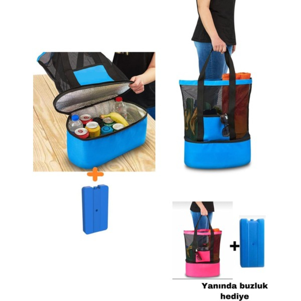 Grandzone Termos Çanta - Piknik Çantası Plaj Çantası Mega Boy / Buz Aküsü Hediyeli Kamp Mutfağı Fiyatı