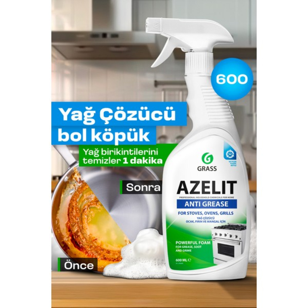 Grass Azelit Ultra Anında Etki Mutfak Kir ve Yağ Çözücü Sprey 600 ml Temizlik Malzemeleri Fiyatı