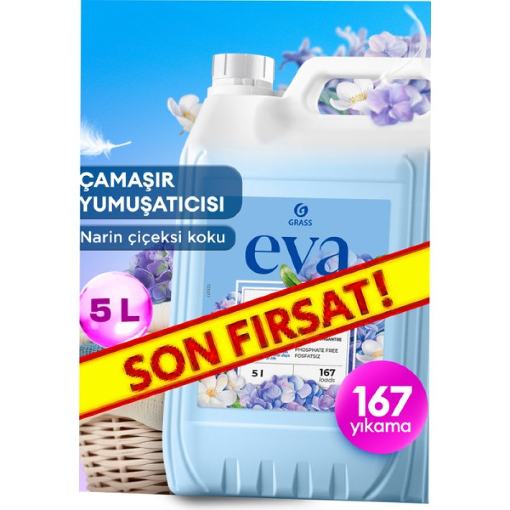 Grass Eva Extra Konsantre Çamaşır Yumuşatıcısı Meyvemsi Çiçeksi 5000 ml 167 Yıkama - 5 lt Yumuşatıcı Fiyatı