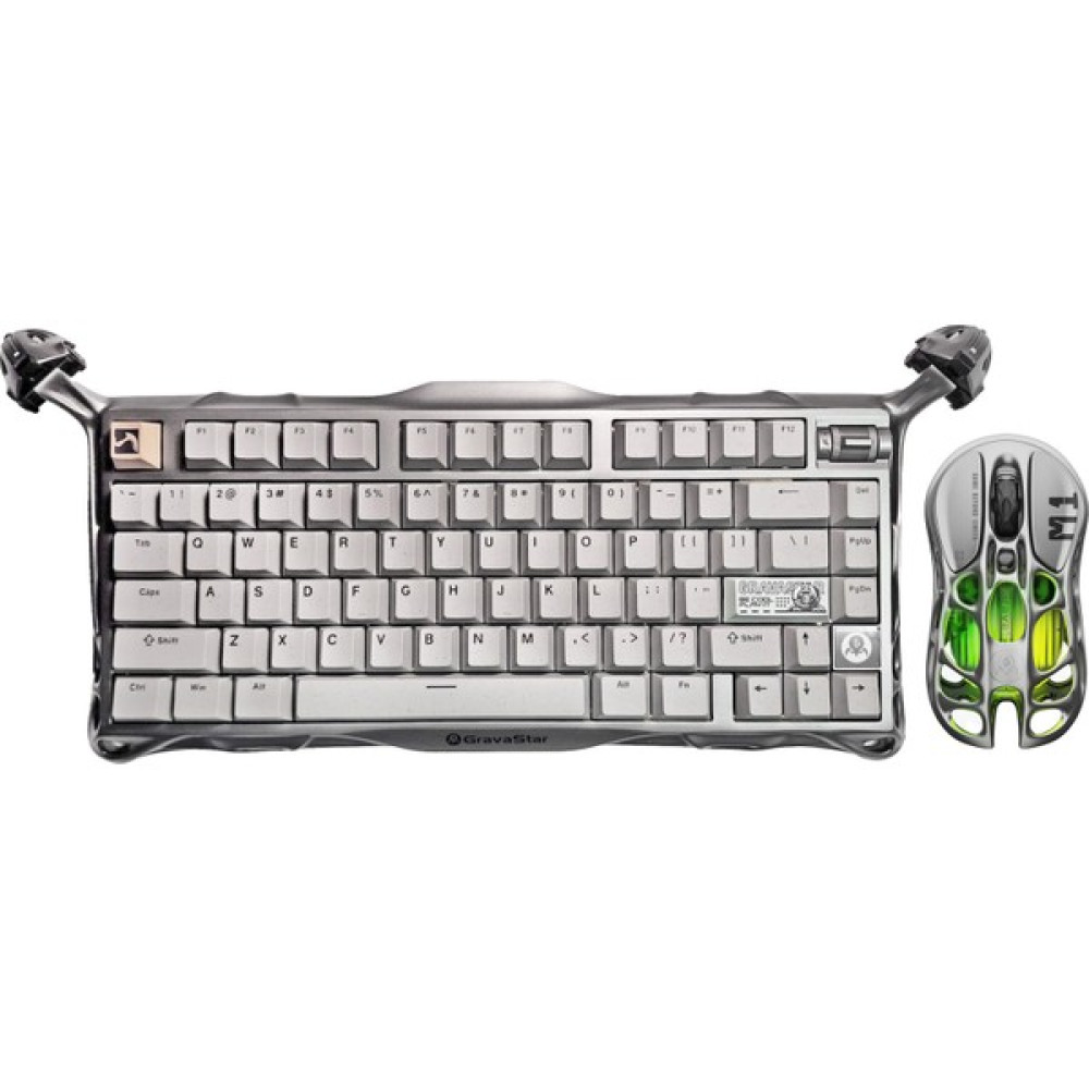 Gravastar Mercury K1 Pro+M1 Pro Kablosuz Rgb Işıklı Mekanik Q Gaming Klavye ve Optik Mouse Seti, Gri Klavye - Mouse Fiyatı