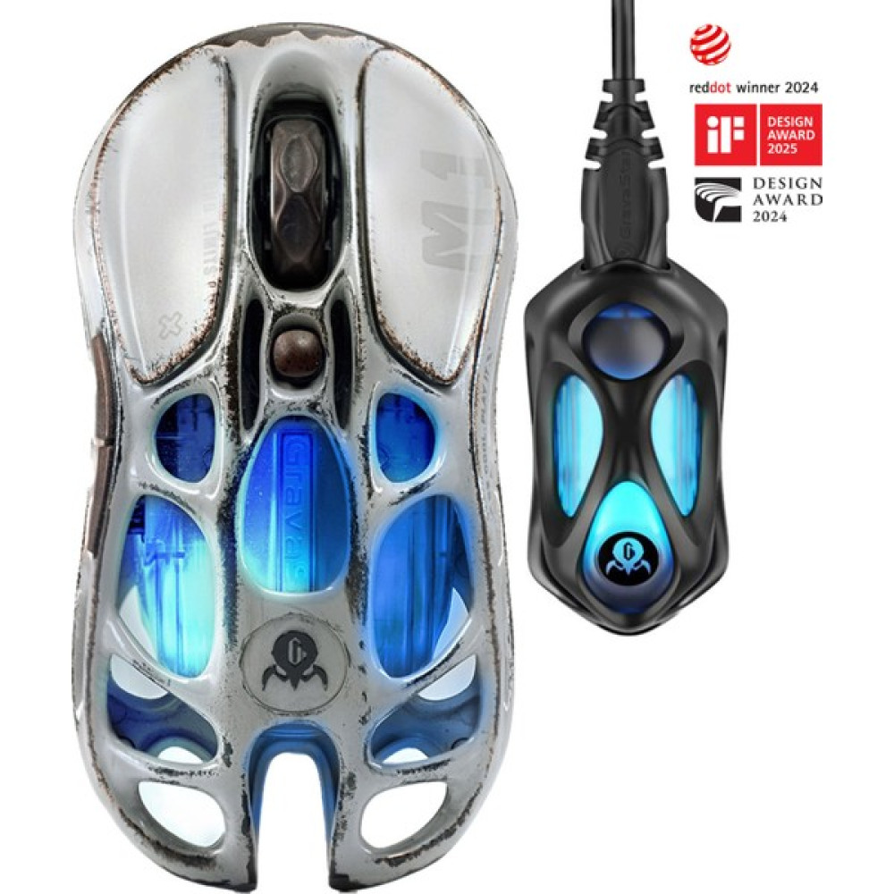 Gravastar Mercury M1 Pro Gri Özel Seri Süper Hafif Kablosuz Gaming Mouse Klavye - Mouse Fiyatı