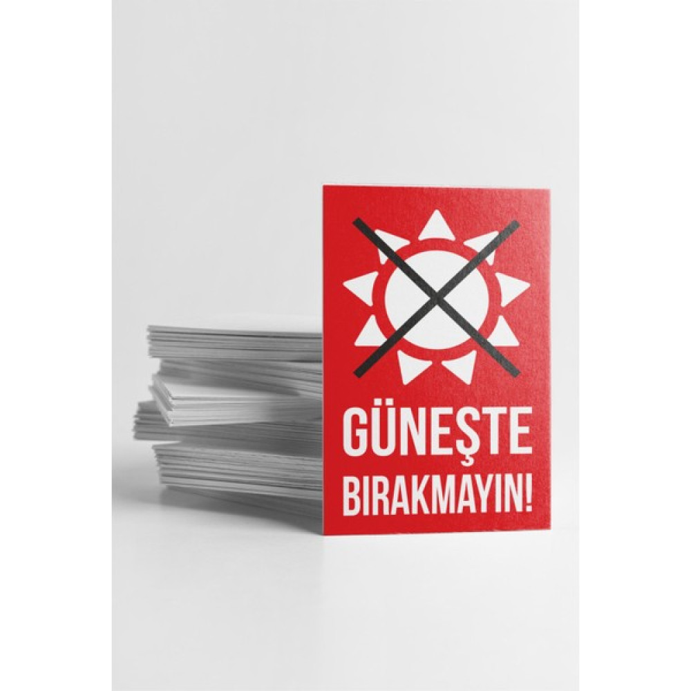 Grdall 100 Adet Güneşte Bırakmayınız Etiketi Kargo Için Güneşte Bırakmayınız Etiketi 8x5 cm Etiket Makinesi Fiyatı