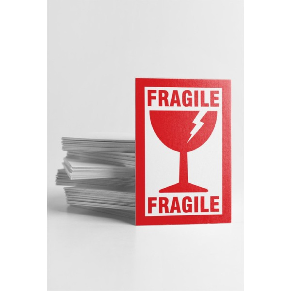 Grdall 50 Adet Dikkat Kırılır Etiketi Kargo Için Fragile Kırıacak Etiketi 8x5 cm Etiket Makinesi Fiyatı