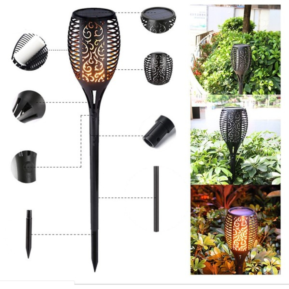 Greathings 2 Adet - Alev Efektli Güneş Enerjili Solar Bahçe Lambası Aydınlatma - 51 x 5 cm Dış Mekan & Bahçe Oyuncakları Fiyatı