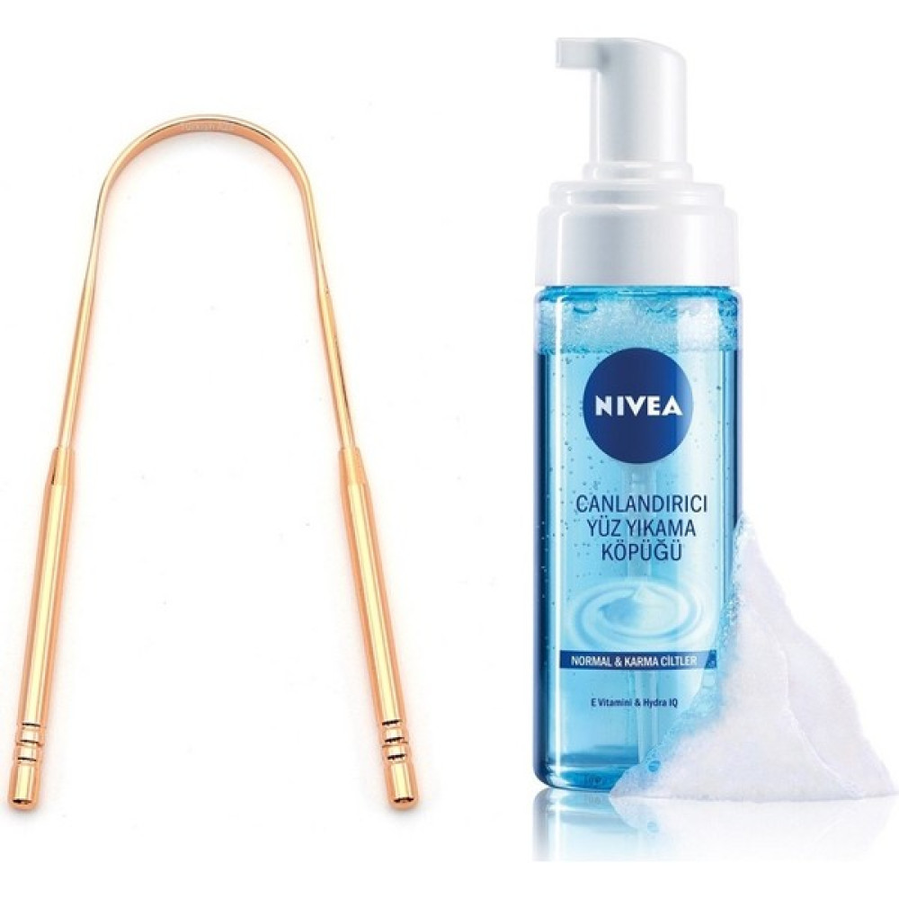 Greathings 2li Set Dil Temizleyici Paslanmaz Çelik ve Nivea Canlandırıcı Yüz Yıkama Köpüğü Normal Ciltler Diş Fırçaları Fiyatı