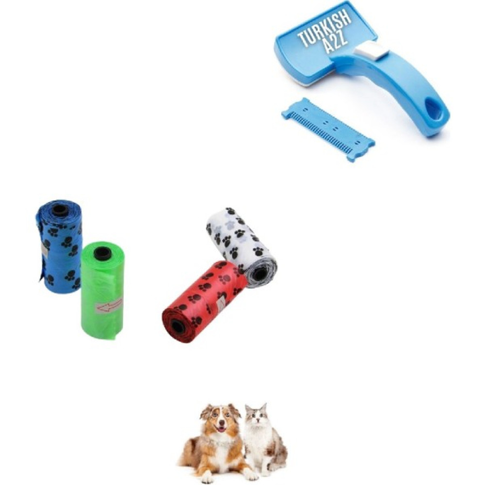 Greathings 2li Set Kedi Köpek Kaka Poşeti Dışkı Poşeti 4 Rulo ve Tüy Kesme Aleti ve Evcil Hayvan Tırnak Makası Evcil Hayvan Ürünleri Fiyatı