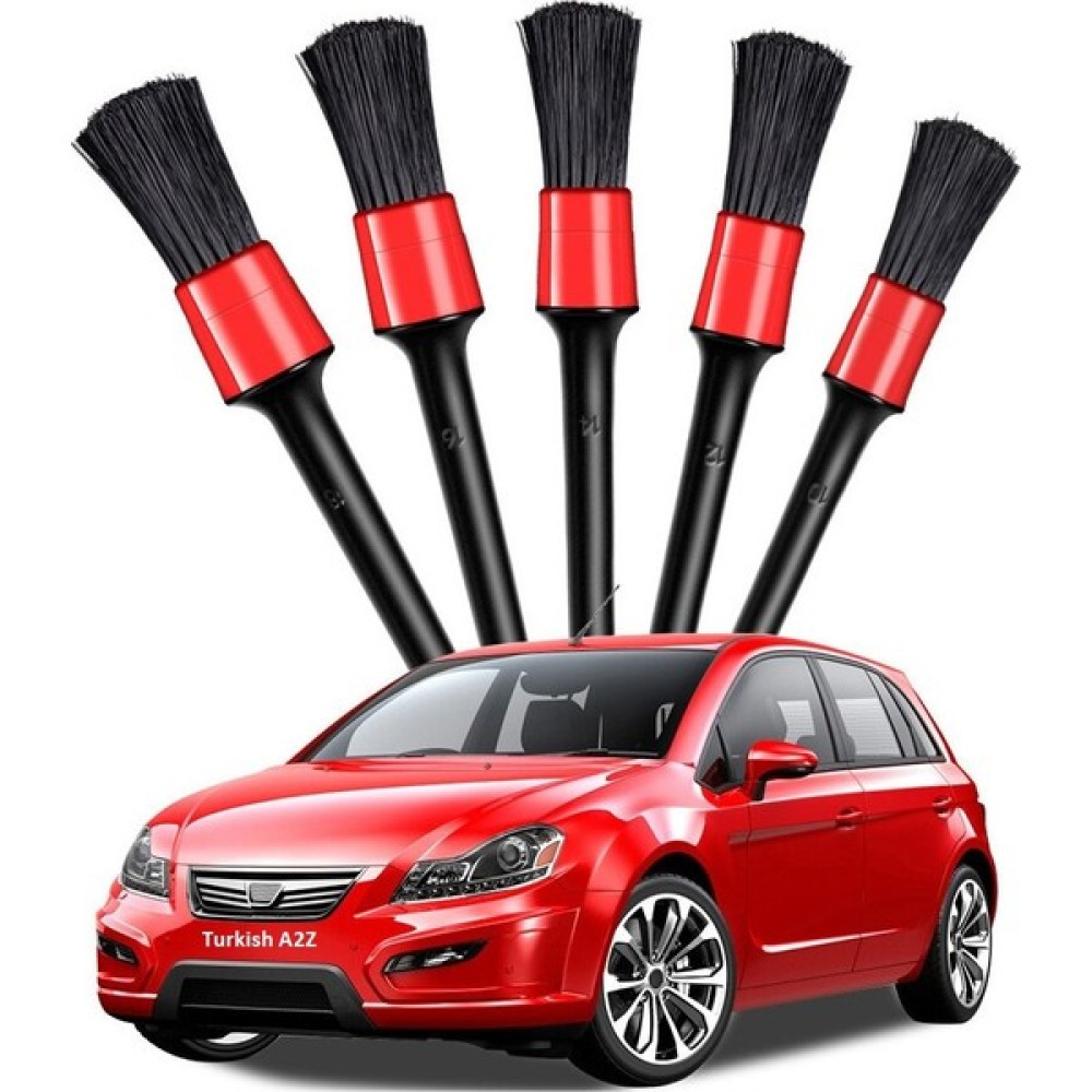 Greathings Detail Dash Brush Detay Fırçası Seti 5'li Detaylı Farklı Boyutlarda Fırça Seti - Oto Araç Motor Bisiklet Temizlik Fırçası Oto Genel Temizlik Fiyatı