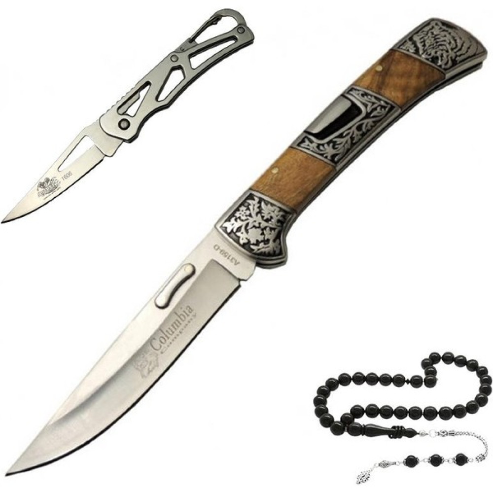 Greatmark 24 cm Columbia A3159-D Ahşap Saplı Baba Çakı Yanında Mini Çakı ve Tesbih Ile - Renkli Oto Boyaları Fiyatı